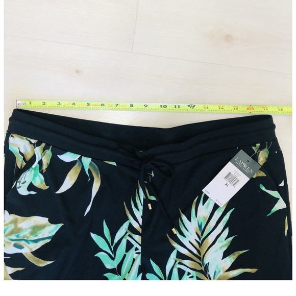 Lauren Ralph Lauren Women's XL Wide-Leg Tropical-Print Jersey Pants NWT - Picture 2 of 12